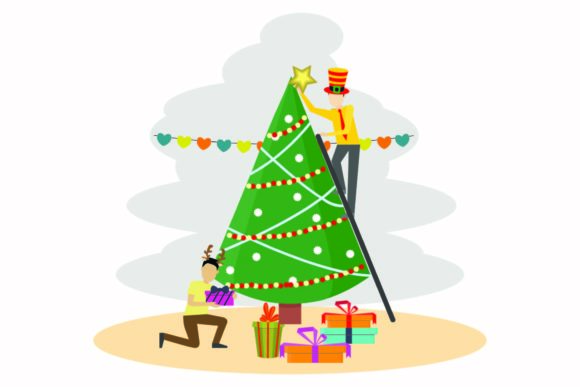 Christmas Decorative Celebrations Vector Illustrations
