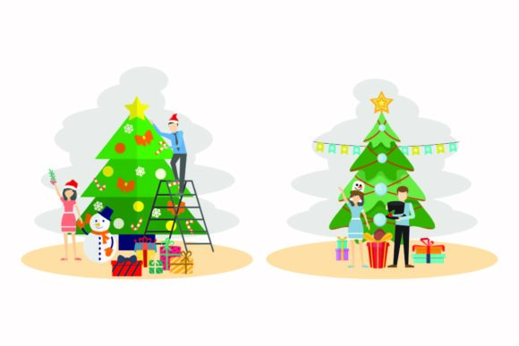 Christmas Design Decoration Vector Set for Illustrations