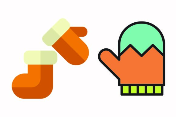 Christmas Gloves Illustration Vectors