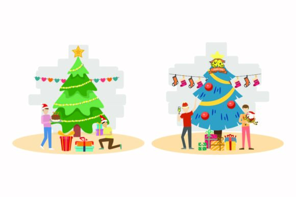 Christmas Graphic Decoration Vector Set for Handmade Creations