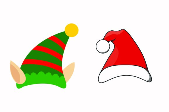 Christmas Hat Santa Costum Illustrations