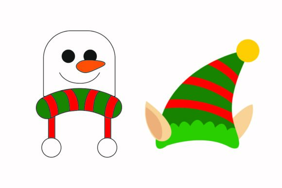 Christmas Hat Snowman Illustrations