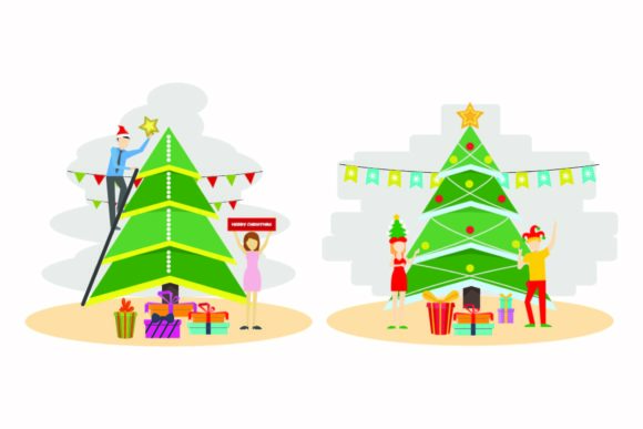 Christmas Party Holiday Illustration Set Review