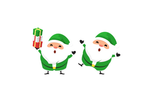Christmas Santa Character Vector Set 18 for Illustrations