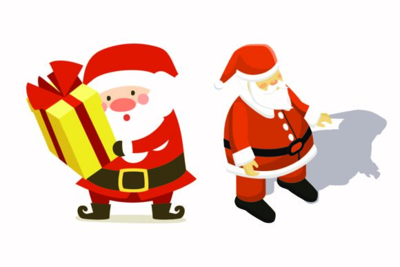 Christmas Santa Claus Fun Illustrations