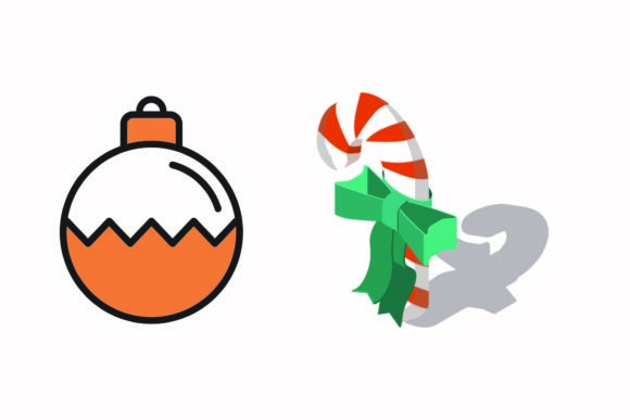 Christmas Santa Stick Illustrations