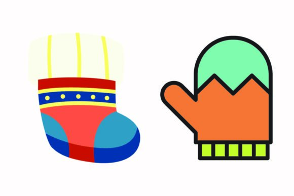Christmas Shock Mitten Illustrations