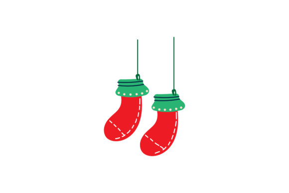 Christmas Stocking Cute Vector Illustrations