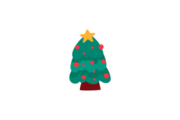 Christmas Tree Asset Illustration for Branding and Marketing