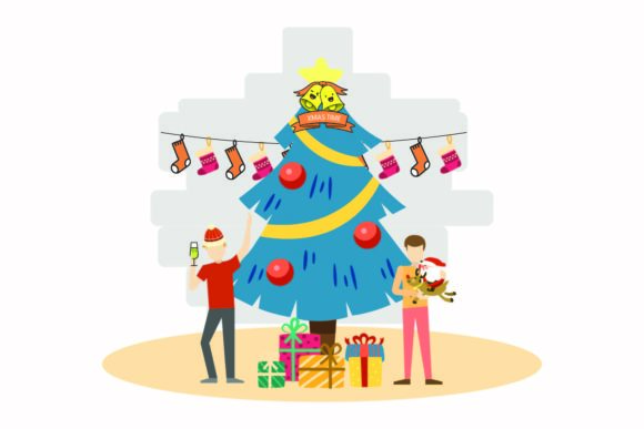 Christmas Tree Decoration Illustrations for Creative Projects