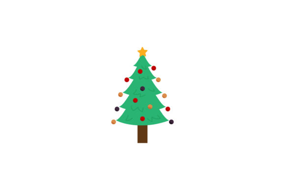 Christmas Tree Flat Illustrations for Festive Branding