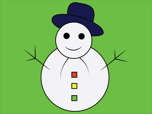 Illustration Christmas Snowman 2 for Handmade Creations