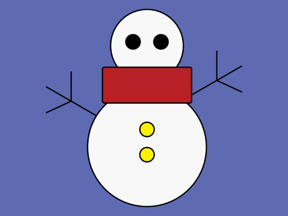 Illustration Christmas Snowman for Digital Product Creators